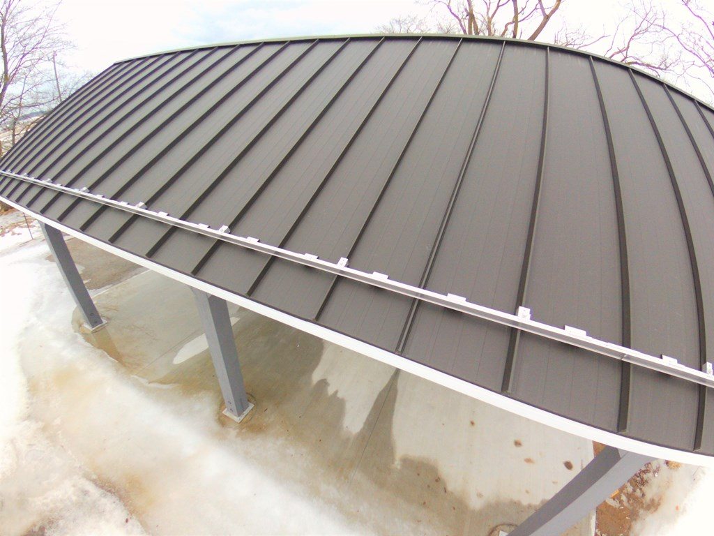 Aluminum snowguards on Standing seam roof