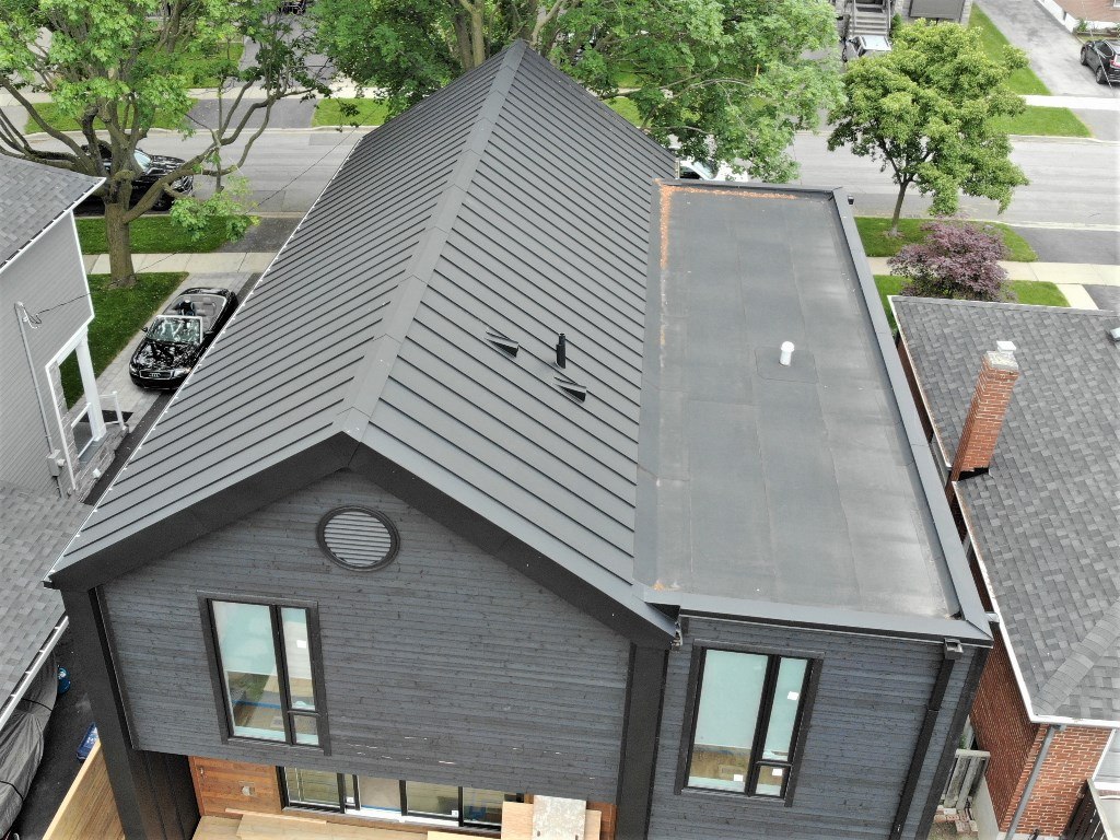 Traditional standing seam metal roof