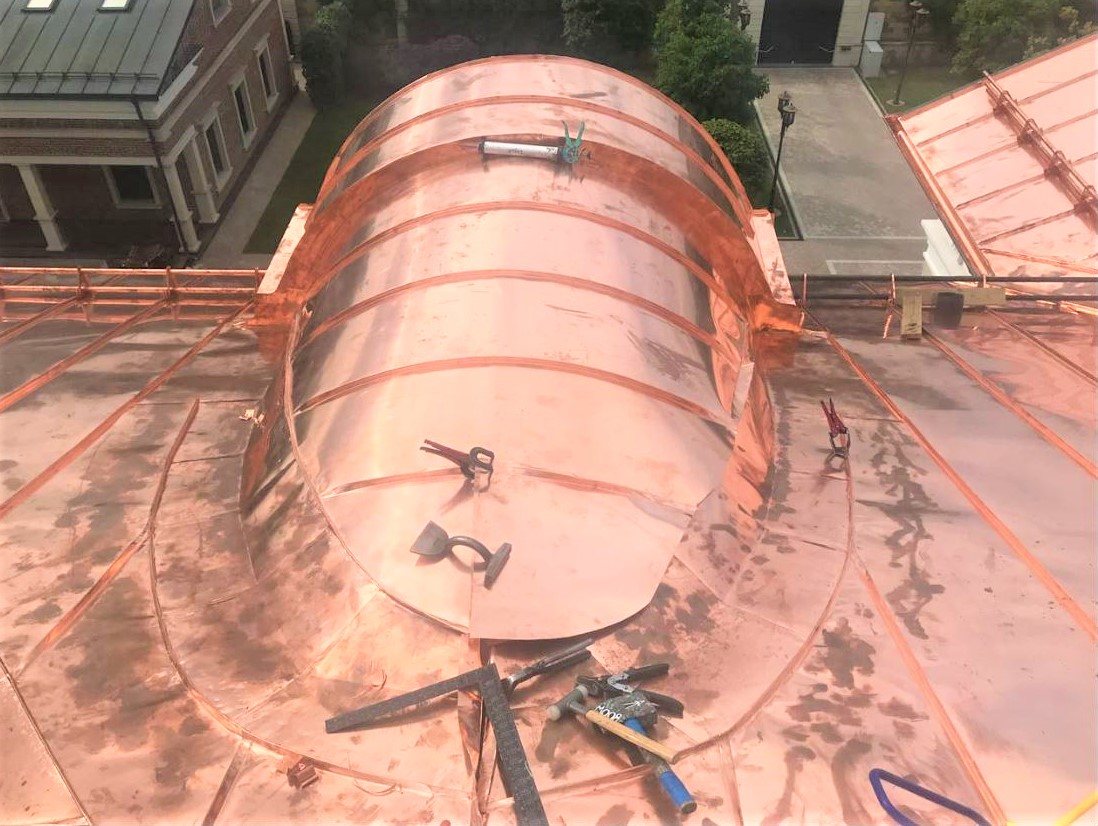 Standing seam copper roof cost
