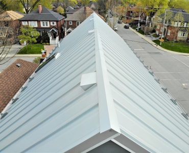 Standing seam roof project. Avenue Rd. and Lawrence Ave., Toronto.