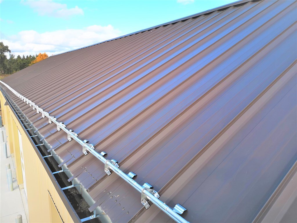 Snow guards on Commercial standing seam metal roof
