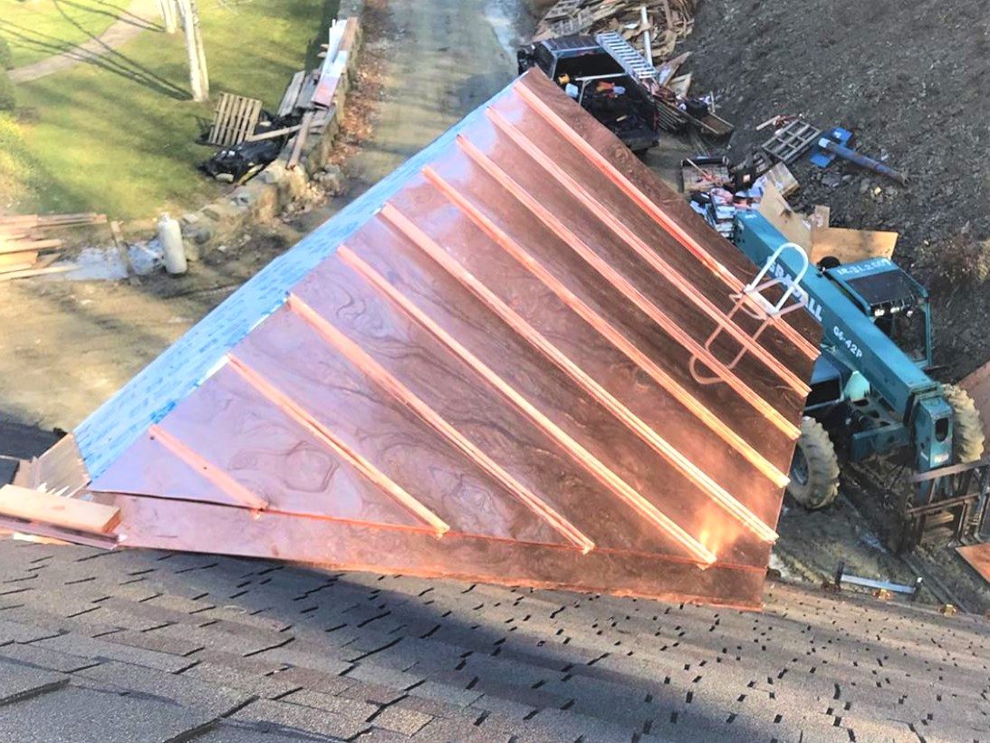 Standing Seam metal roof installation