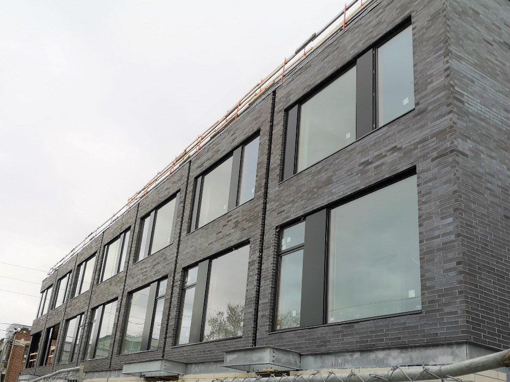 Aluminum composite panels on façade in Toronto