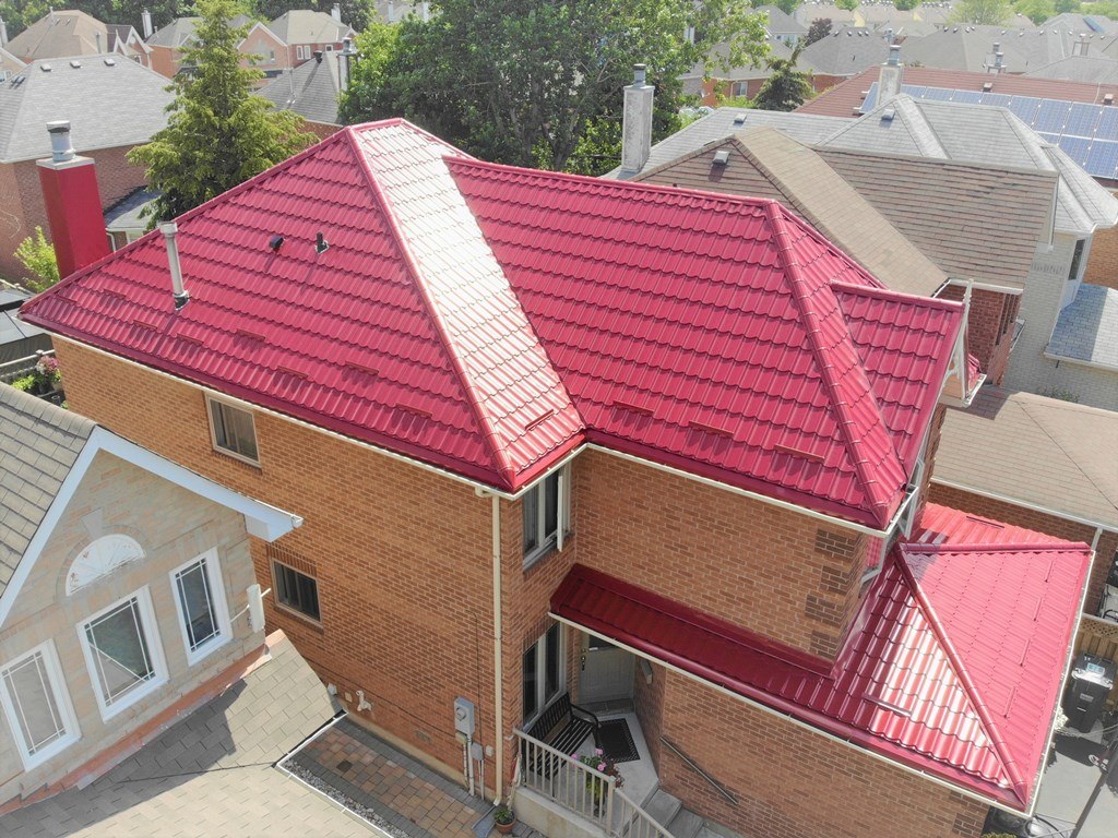 Metal Tile Red Roof in Markham