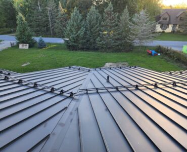 Standing Seam Roof with Snow Guards. Barrie, Ontario.