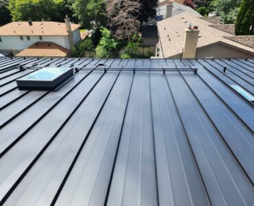 Standing Seam Roof with Snow Guards. Aurora, Ontario.